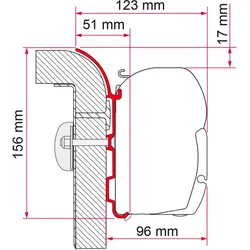 Fiamma Adapter Bürstner 400 Markisenadapter für Fiamma F45