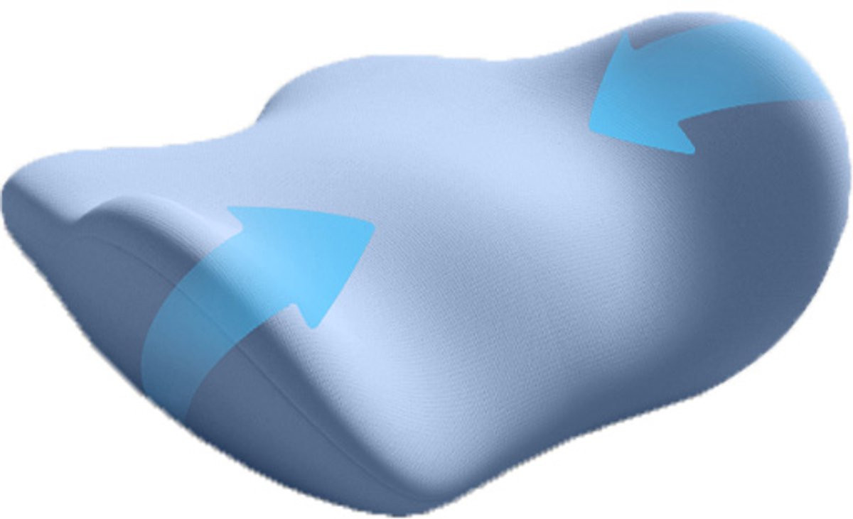 Ergonomisch lendensteunkussen voor in bed, auto of stoel - Blauw