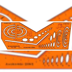 Standardgraph Schablone Axokombi DIN 5 Isometrie und Dimetrie