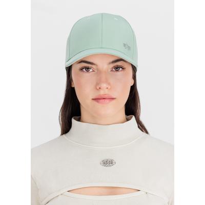 Trucker Cap ALPHA INDUSTRIES "Metal Label Cap", Herren, Gr. onesize, grün (frost grün), Kunstfaser, Caps