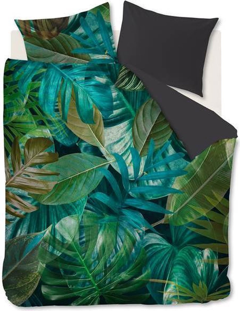 Beddinghouse Lewis Flanel Dekbedovertrek Tweepersoons Groen 200x220 cm