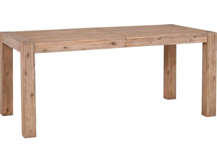 Esstisch, Massivholz Akazie, Sandfarben, 180×90 cm, Ausziehbar, Gutmann-Factory