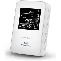 MCO Home Luftqualitäts Monitor, Thermometer + Hygrometer, Weiss
