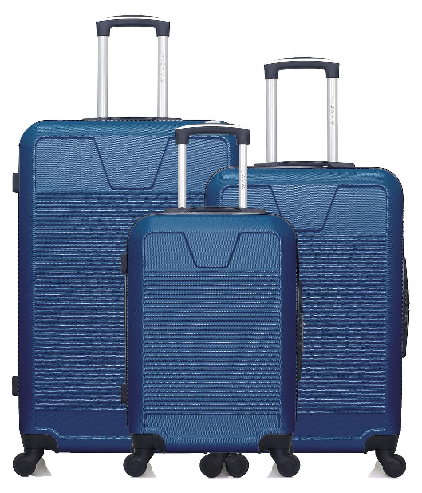WAVE PARIS - Set bestehend aus 3 Koffern - Großer Koffer, Weekender und Handgepäckkoffer - Modell SELENGA
