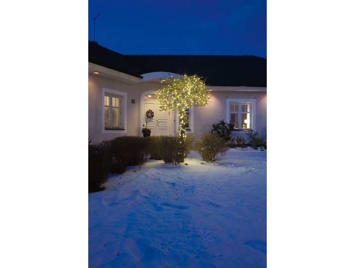 KONSTSMIDE LED-Lichterkette, schwarz, Dioden 40 Stk. Flammen 40 Stk., Gesamtlänge 16,24m, Lichterketten, Micro LED Lichterkette, mit Funkeleffekt, 40 warm weiße Dioden, LED-Lichterkette