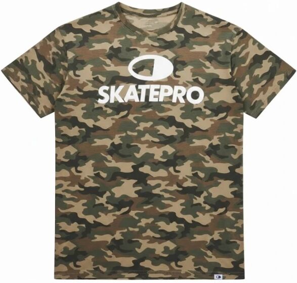T-Shirt SkatePro (M - Camo/White)
