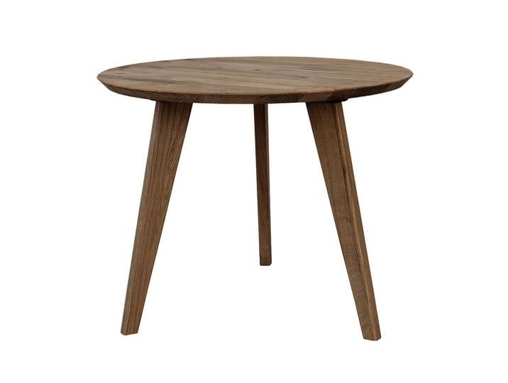 Livetastic Couchtisch Orbetello A, Dunkelbraun, Holz, Eiche, massiv, vollmassiv, rund, 50x41.5x50 cm, Wohnzimmer, Wohnzimmertische, Couchtische