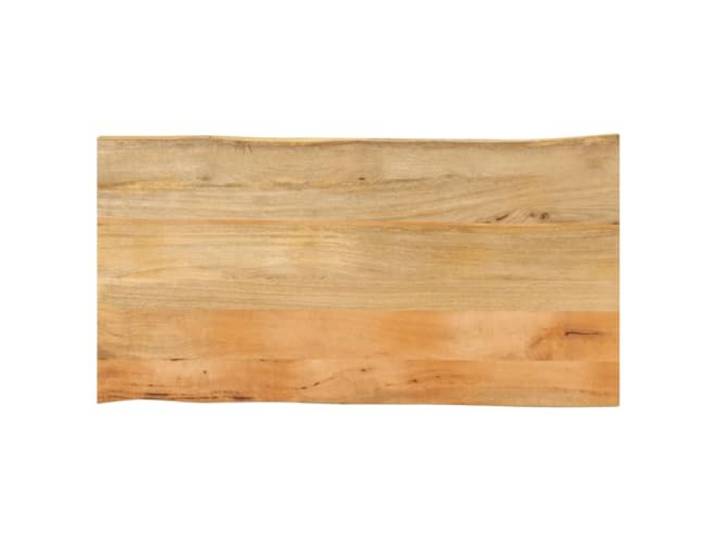 PTUGUOF Tischplatte Mango Massivholz 120x60x2,5 cm Naturkante Vielseitig mit Untergestellen kombinierbar, feucht abwischbar, rustikale Optik, Unikat