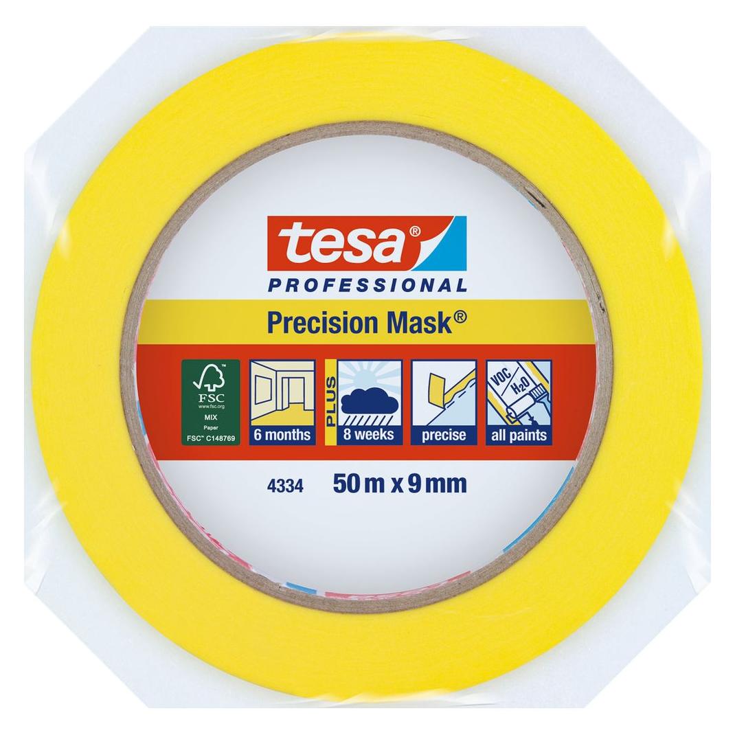 tesa 04334 Präzisionsband zum Abschneiden von Col. 50 m x 9 mm (9 mm) (9JB151074)