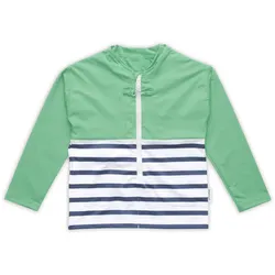 Floatee - Das Anti-Ertrinken T-Shirt für Kinder mit UV-Schutz, grün - Gr. 110 | Langarm T-Shirt Komplettset