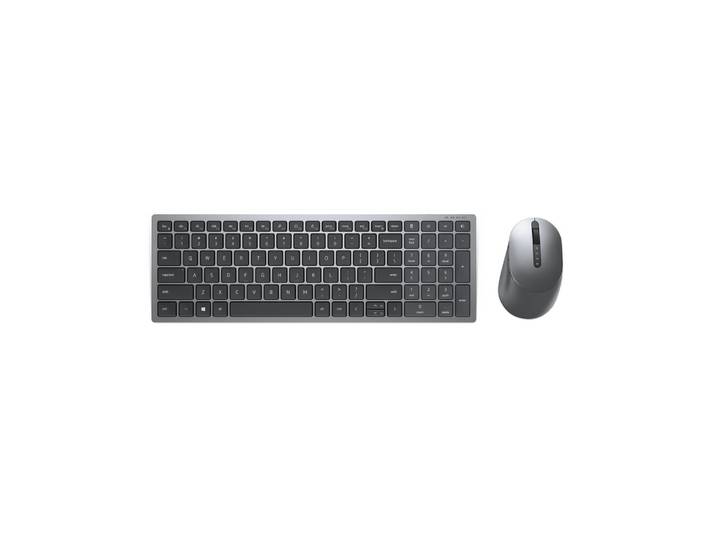 DELL KM7120W, Standard, RF sans fil + Bluetooth, AZERTY, Gris, Titane, Souris incluse KM7120W-GY-FR