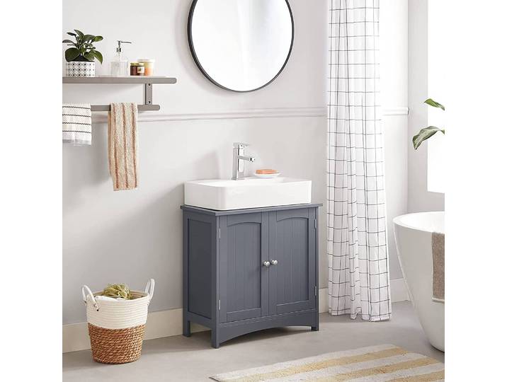 Meuble sous lavabo 60 x 60 x 30cm Gris/Gris