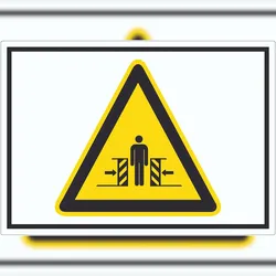 HB-Druck Achtung Quetschgefahr Symbol Aufkleber A6 (105x148mm)