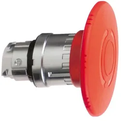 Schneider Electric ZB4BS864 Not-Aus/Not-Halt-Schalter, Frontelement, Harmony XB4, Metall schwarz, 22mm, rot, Pilz 60mm, Drehentriegelung