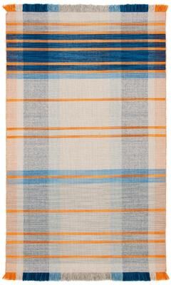 SAFAVIEH Striped Kilim Gennara Wool Fringe Rug