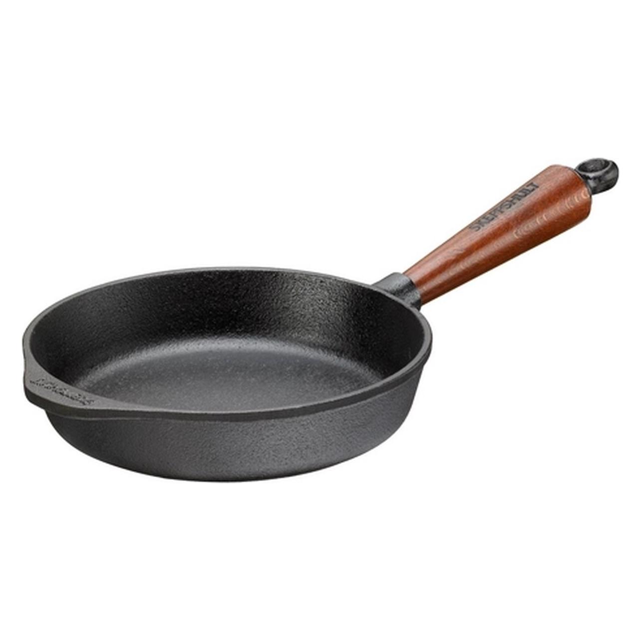 Skeppshult Gusseisen Pfanne 20 cm Buchegriff (Gusseisen, 20 x 4.20 cm) (0002T)