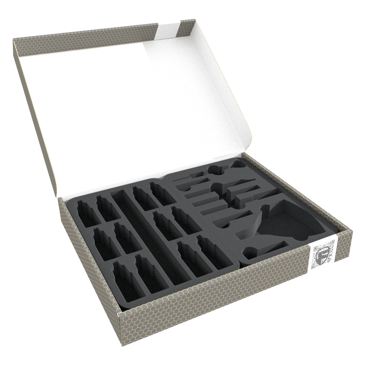 Feldherr FSLB040P14 - Lagerbox FSLB040 für Bastelwerkzeuge + Farbfläschchen + Pinsel (Karton, Schaumstoff) (FSLB040P14)