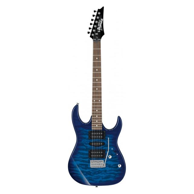 Ibanez gitaar GRX70QATBB Transparant Blauw (E-Gitarre) (40013813)