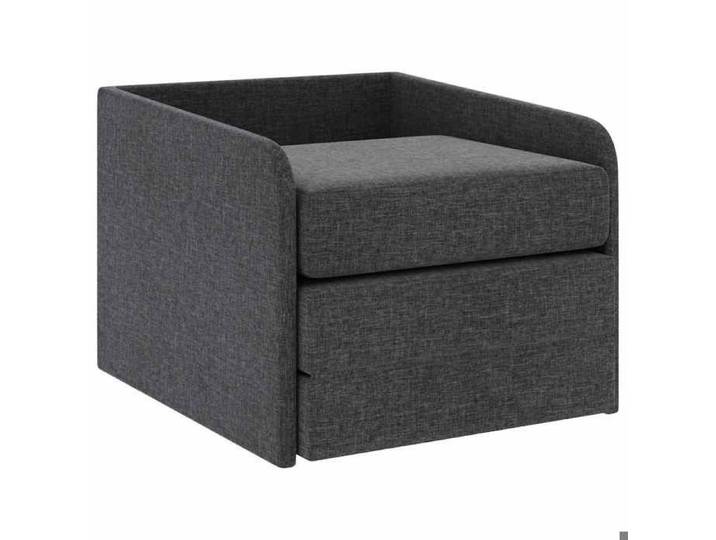 Gris Chaise confortable LEMON Fauteuil convertible gris foncé tissu Pour maison/bureau_18353