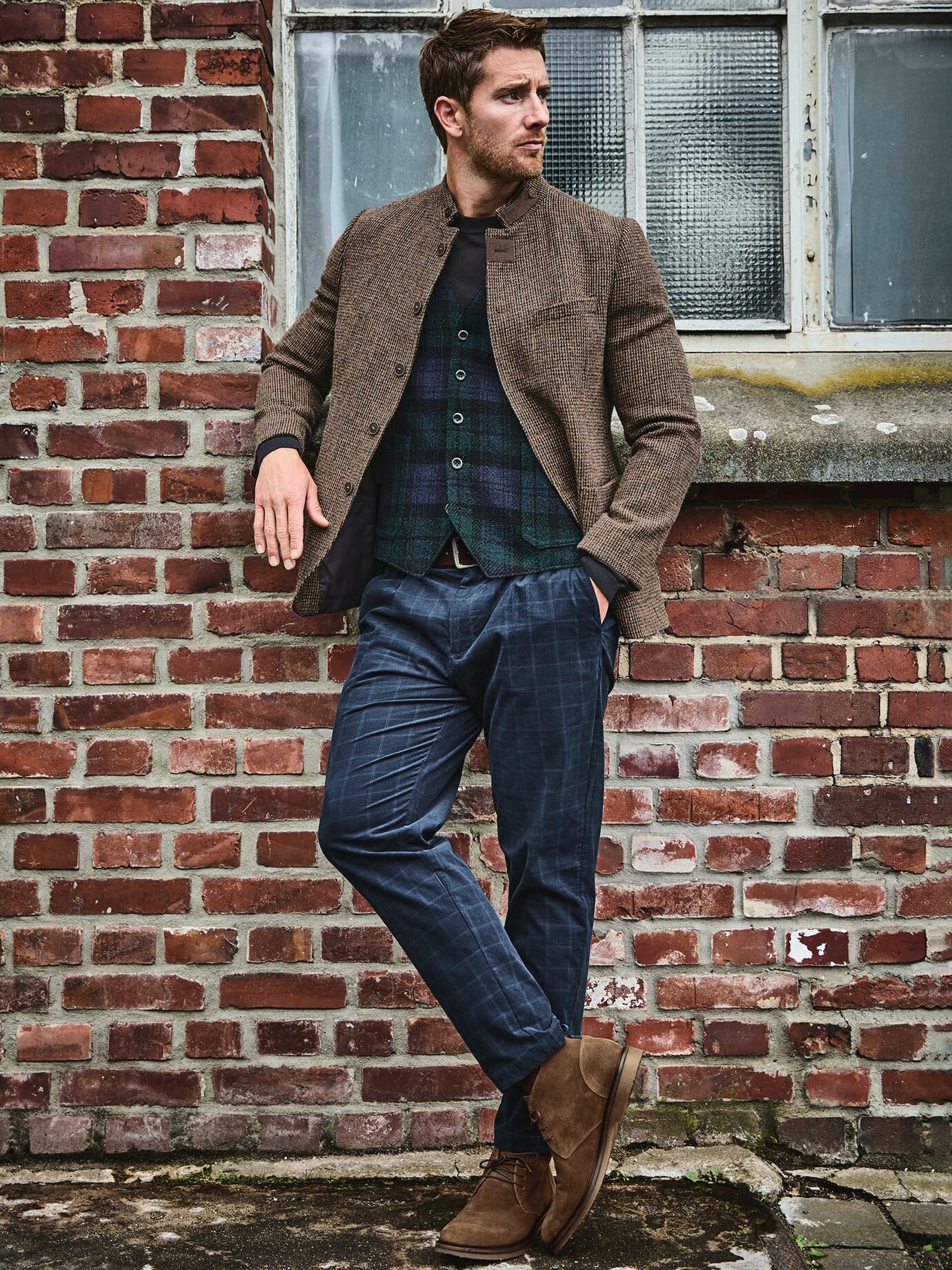 Mey & Edlich Harris-Tweed-Janker Beige 46