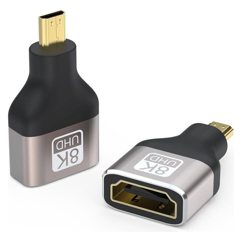 PremiumCord Adapter 8K HDMI Typ A - micro HDMI Typ D, kovová, pozlacená (HDMI) (kphdma-44)