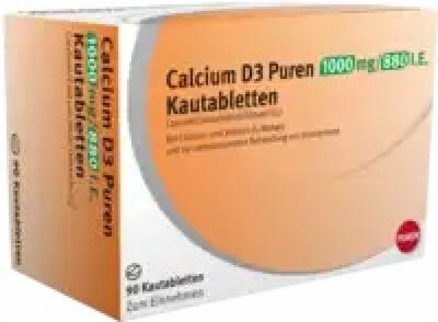 PUREN Pharma GmbH & Co. KG CALCIUM D3 Actavis 1000 mg/880 I.E. Kautabletten 90 St 09772230