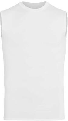 Augusta Sportswear 2602 Athletic Hyperform Compression Sleeveless Top in White size 2XL   Polyester Blend