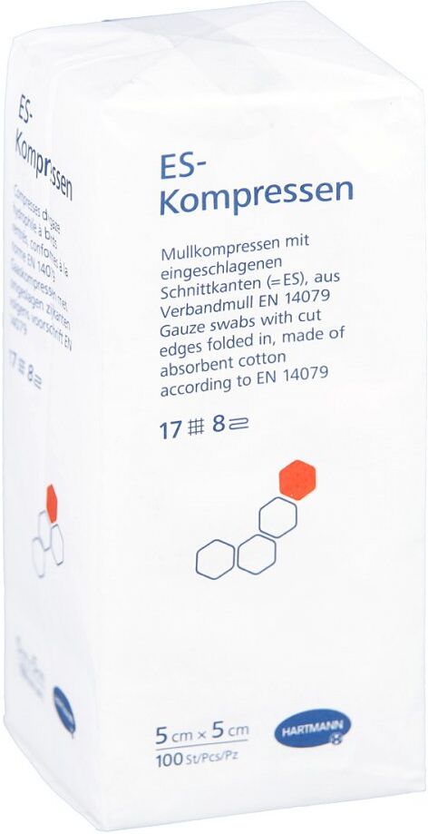 Es-kompressen unsteril 5x5 cm 8fach