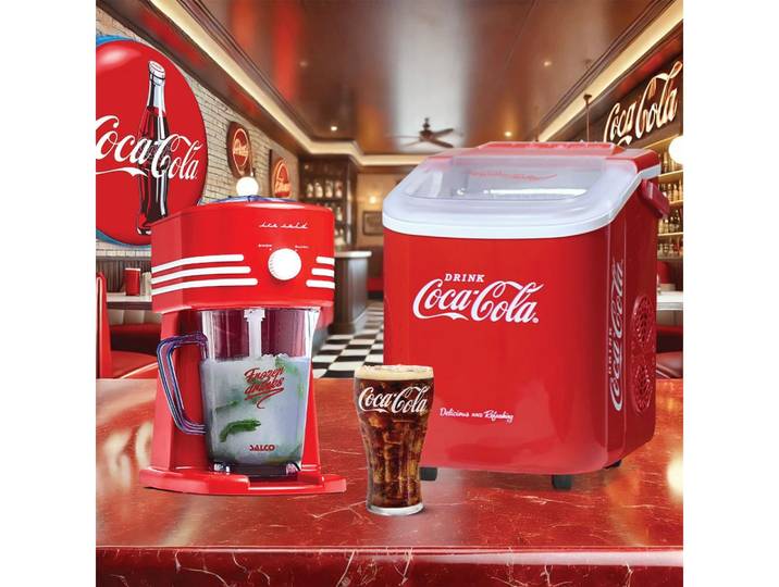 SALCO Eiswürfelmaschine EIS-2024 - Eiswürfelbereiter und Slush- and Crushed Ice Maker, COCA-COLA ® ICE CUBE MAKER