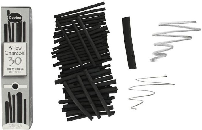 Fusains x 30 petites tailles (3 - 12mm) - Coates