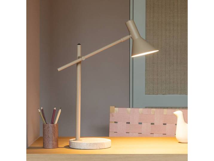 IT´S ABOUT ROMI Tischlampe Izmir, creme / amber, für Arbeitszimmer / Büro, Metall