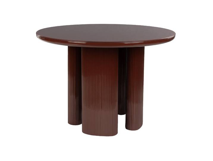 Table à manger ronde Timo rouge