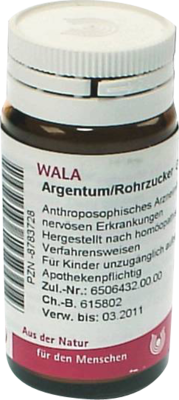 WALA Heilmittel GmbH ARGENTUM/ROHRZUCKER Globuli 20 g 08783728