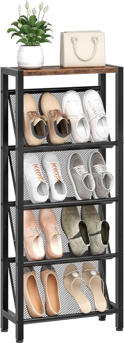 Thijox Schoenenkast DTXJ03BF - Modern en ruimtebesparend schoenenrek voor 12 paar schoenen