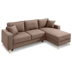 Ecksofa Lyon Stoff Braun