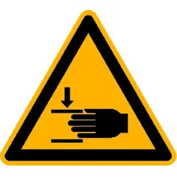 Warnzeichen W024 "Warnung vor Handverletzungen" Alu, 100mm