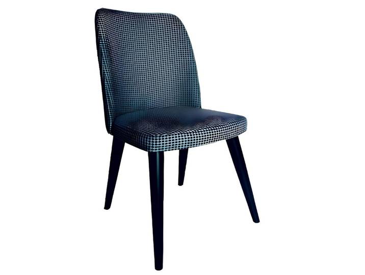 JVmoebel Stuhl Gepolsterter Esszimmerstuhl mit kariertem Muster in Beige (1 St), Made in Europa