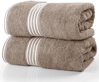 Bath Towels - 2PC 500GSM 100% Cotton Towel Set 35x70in Extra Large Quick Drying Bath Towels by Lavish Home