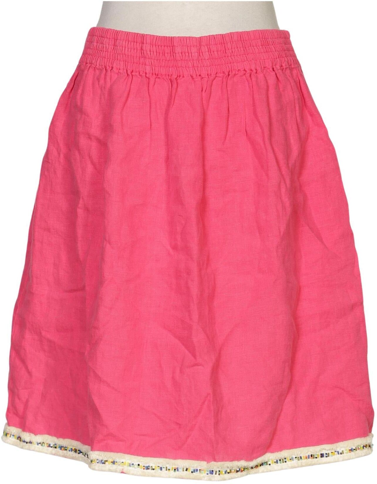 0039 Italy Damen Rock, Pink, Gr. M, Leinen - Second Hand