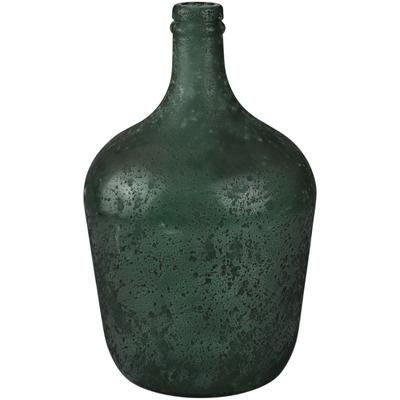 Dekovase AM DESIGN "Grüne Flaschenvase", grün, B:18cm H:30cm, Glas, Vasen, aus recyceltem Glas – beständig und stilvoll