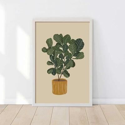 Inspire Select Green Botanical Leaves Canvas Wall Art Calming Nature Houseplant Print 4 15.75 X 23.62 In