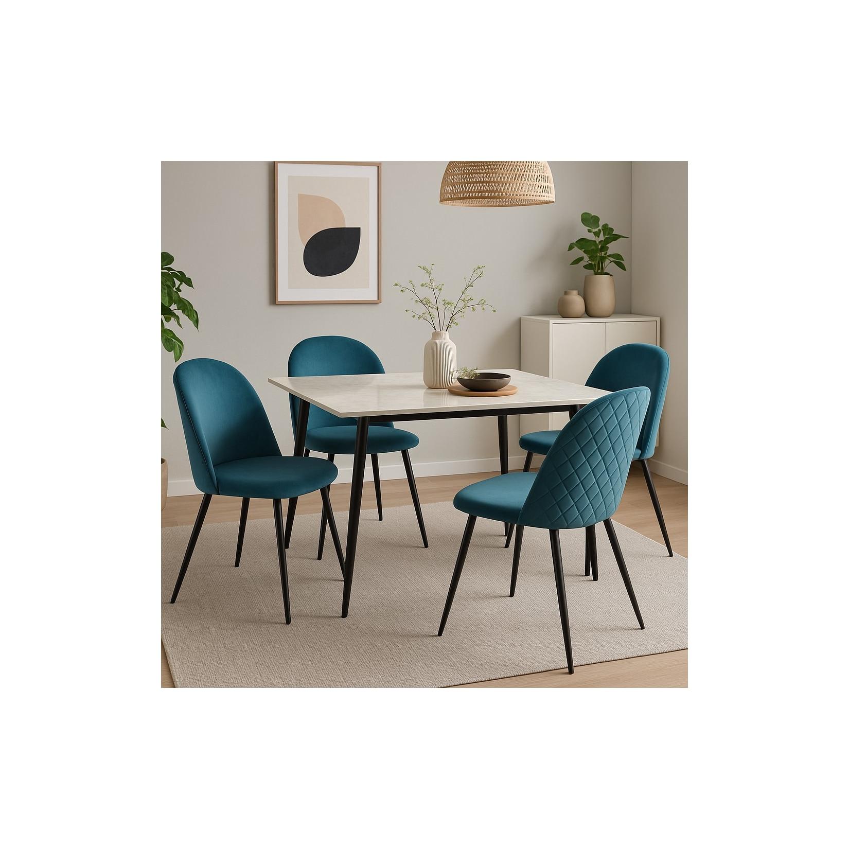 möbel direkt online 5tlg. Tischgruppe 1Esstisch, 4Polsterstühle