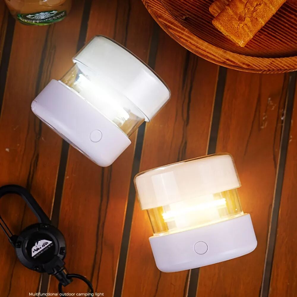 INF Teleskopische Camping-Atmosphärenlampe - 2400mAh, 3000K Warmes Licht, Stufenloses Dimmen