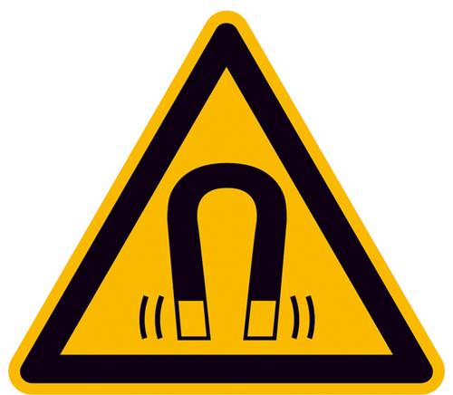 Warnschild Magnetisches Feld Aluminium 100mm ISO 7010 1St.