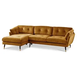 BOOOM Ecksofa Japan Stoff Gelb Mustard