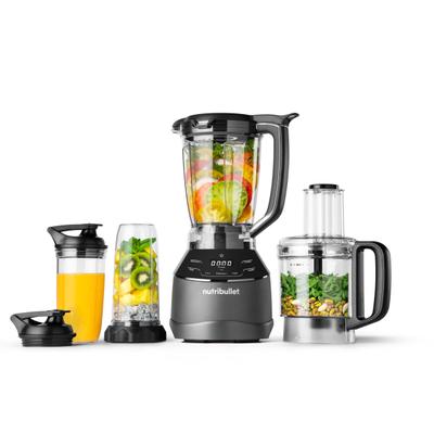NUTRIBULLET Standmixer "nutribullet Full Size Blender Combo NBF580B - Standmixer, 1200 Watt", schwarz, B:20,5cm H:44,2cm T:20,5cm, Zerkleinerer, 3 Geschwindigkeitsstufen, 1,8 Liter Krug, 2 Mixbecher (700&925ml)