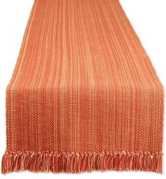 DII Variegated Taupe Fringe Table Runner 13x72