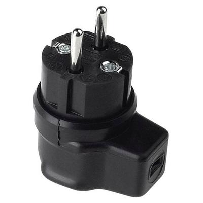 Bachmann 740.017 Schutzkontaktstecker Vollgummi 250 V Schwarz IP44