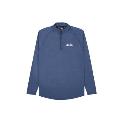 Longsweatshirt ELLESSE "Longsleeve Bovaro 1/2 Zip Top", Herren, Gr. L, blau, Obermaterial: 100% Polyester PES., Sweatshirts