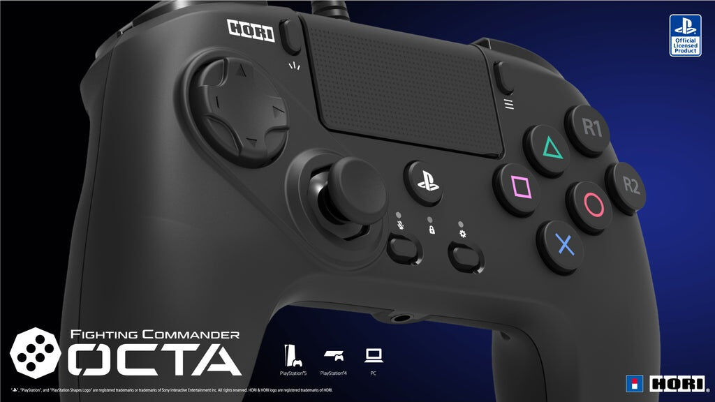HORI Fighting Commander OCTA Controller for PlayStation 5 - Wired Fighting Game Controller